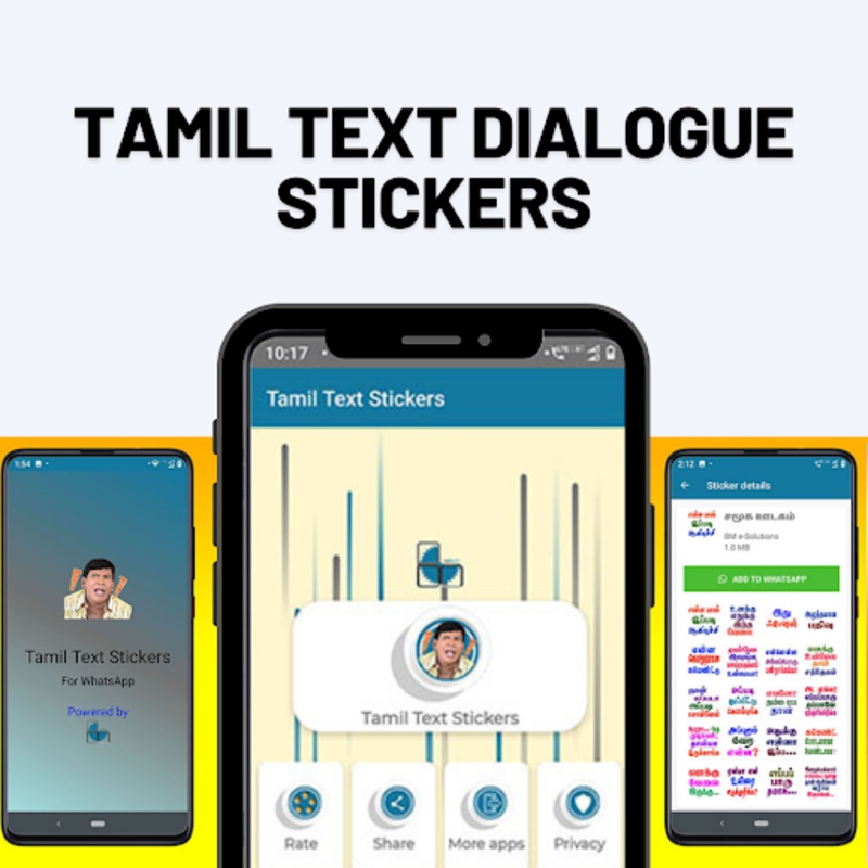 Tamil Text Dialogue Stickers