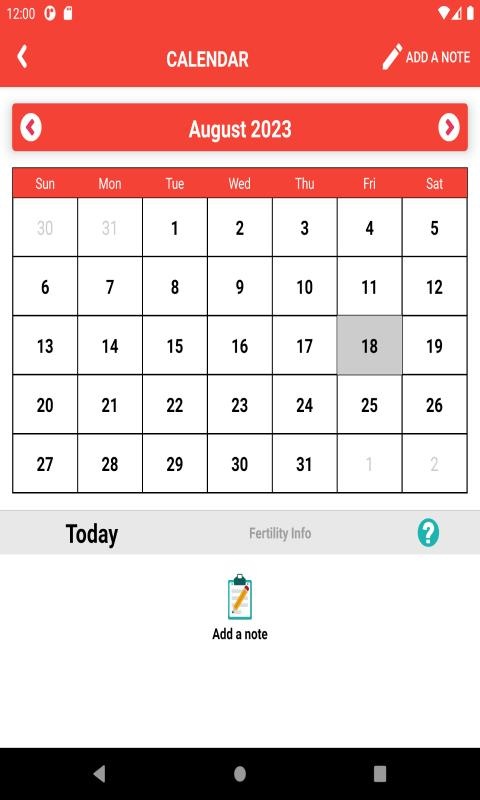 Period Calendar for Eve