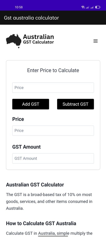 Gst australia calculator